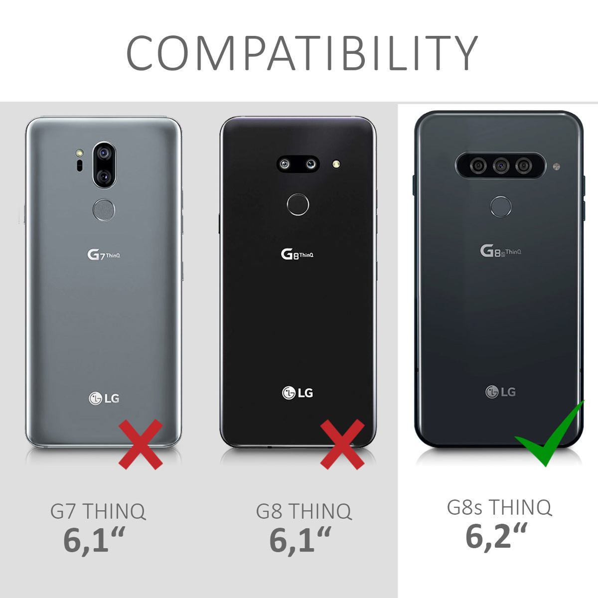 kwmobile Hülle kompatibel mit LG G8s ThinQ Flip Cover Case