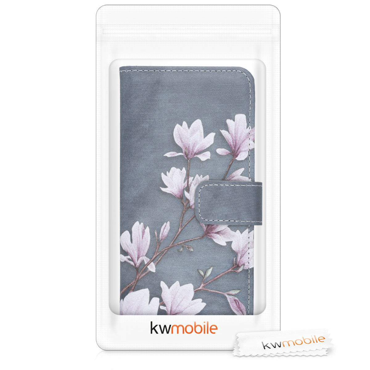 kwmobile Wallet Case kompatibel mit Huawei Y6 (2019) Hülle - Cover mit Ständer und Kartenfächern
