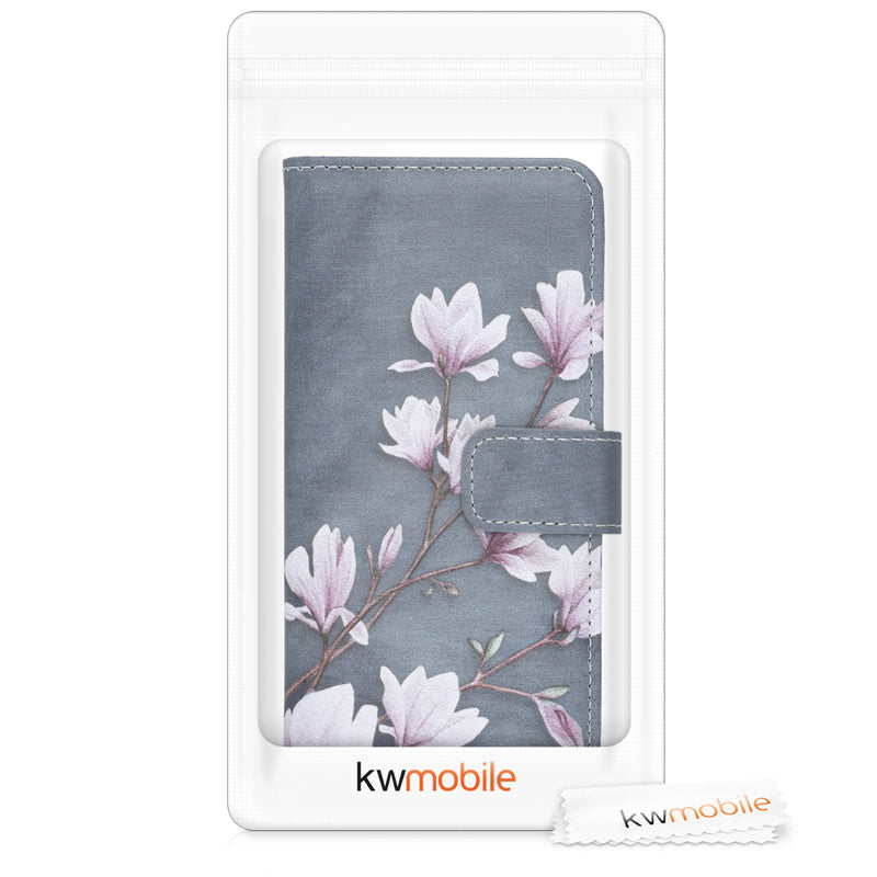 kwmobile Wallet Case kompatibel mit Huawei Y6 (2019) Hülle - Cover mit Ständer und Kartenfächern