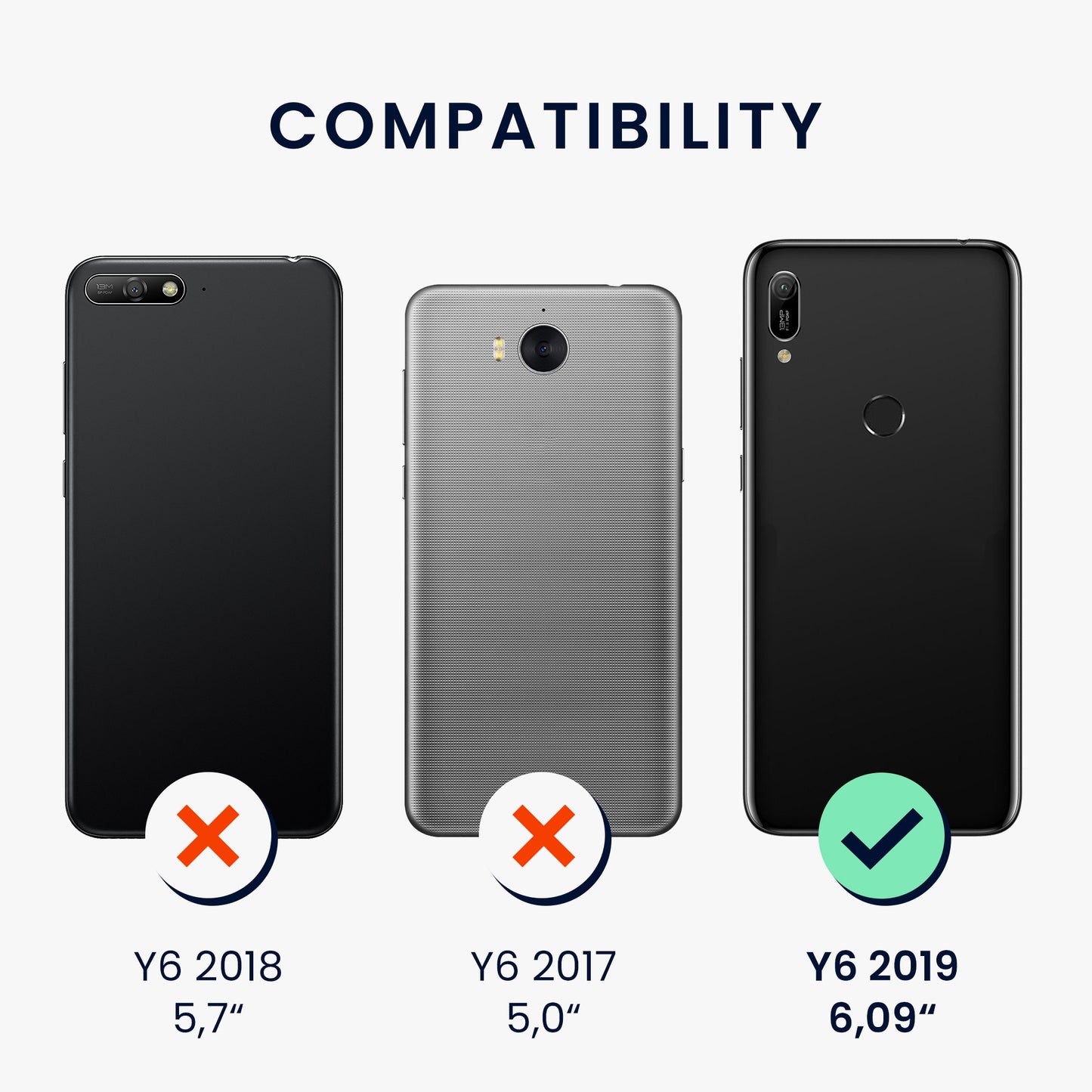 kwmobile Wallet Case kompatibel mit Huawei Y6 (2019) Hülle - Cover mit Ständer und Kartenfächern