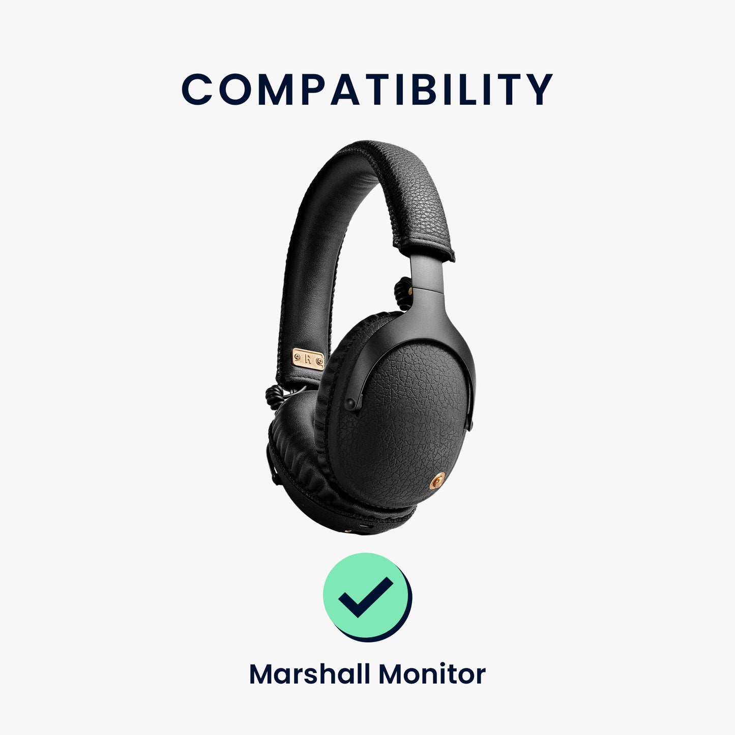 kwmobile Ohr Polster für Marshall Monitor Kopfhörer Ersatzteile Over Ear Headphones