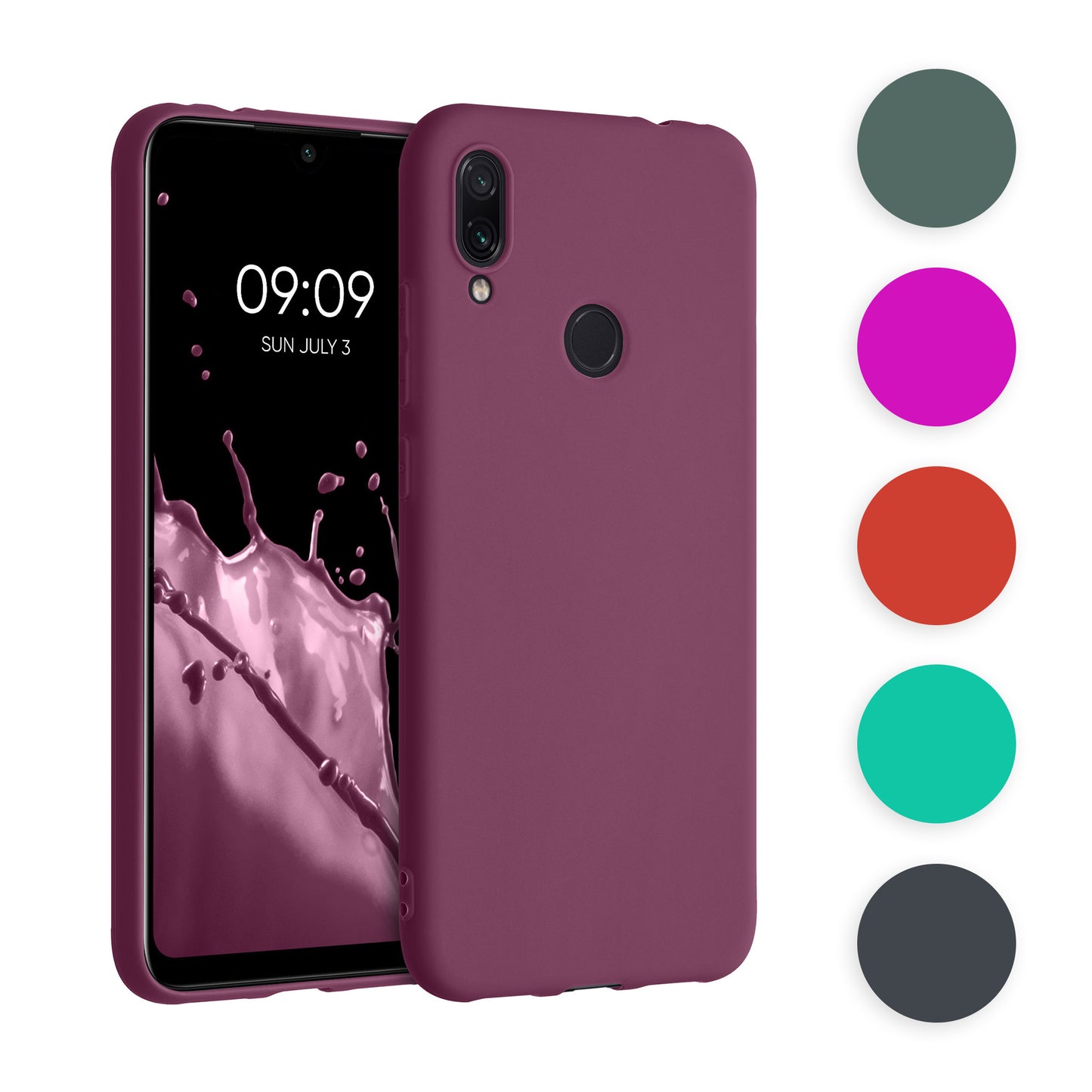 kwmobile Hülle kompatibel mit Xiaomi Redmi Note 7 / Note 7 Pro Hülle - weiches TPU Silikon Case - Cover geeignet für kabelloses Laden - Karibikblau Karibikblau  