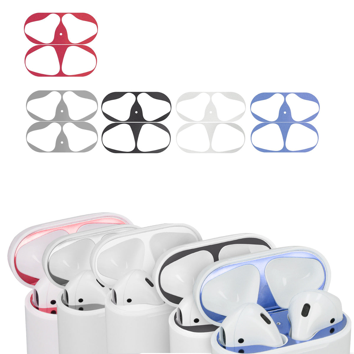 Staubschutz Sticker kompatibel mit Apple Airpods 1 & 2