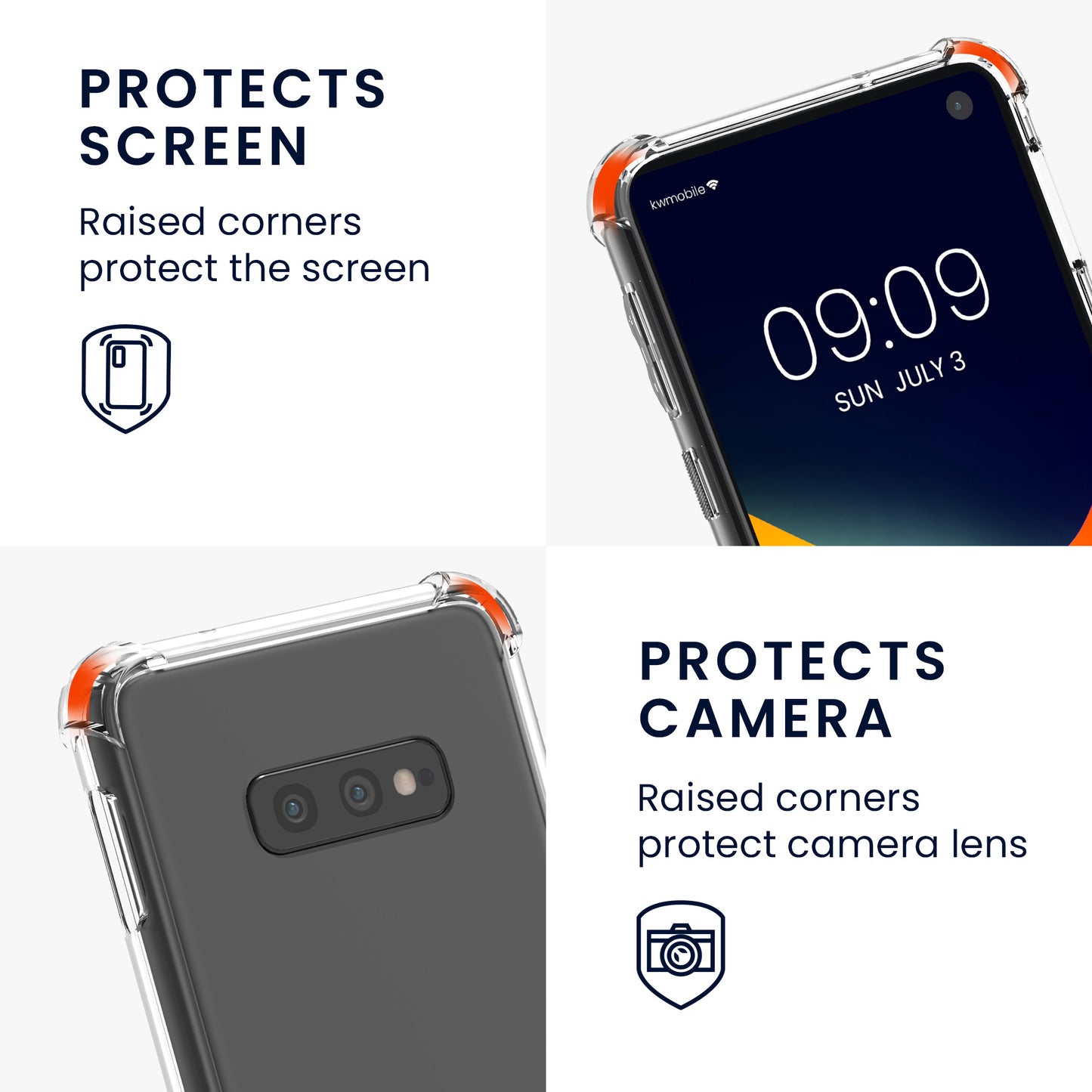 kwmobile Necklace Case kompatibel mit Samsung Galaxy S10e Hülle Silikon Cover mit Handykette Band Handyhülle