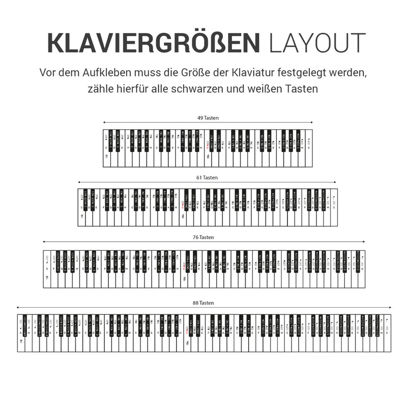 Klavier Noten Aufkleber