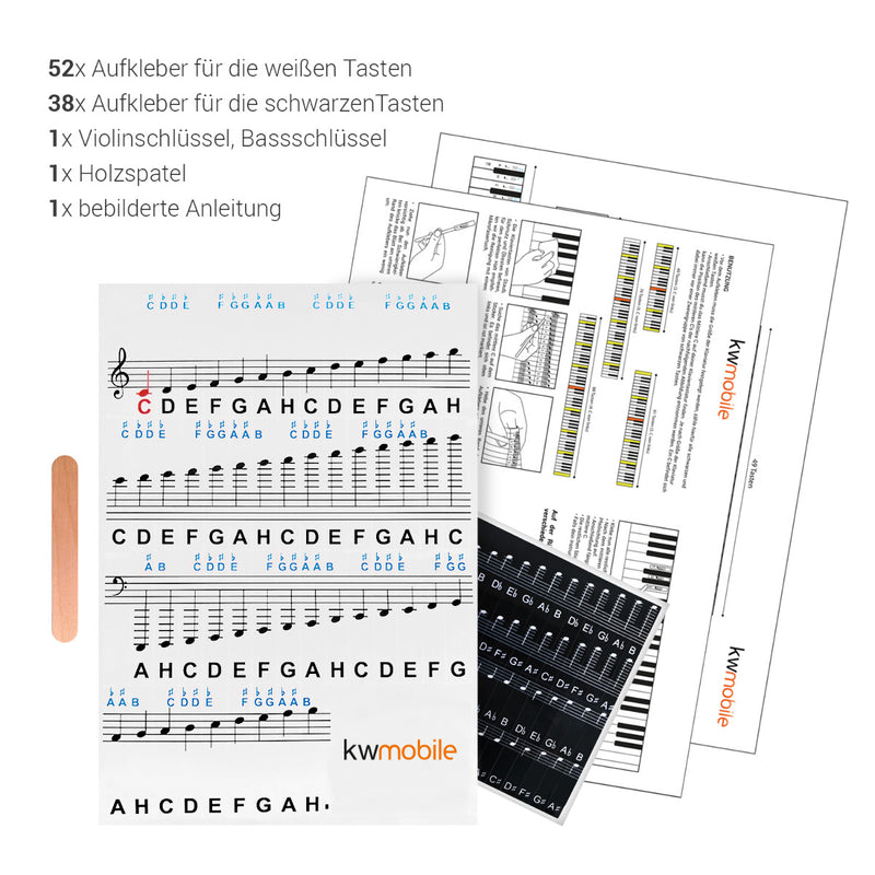 Klavier Noten Aufkleber