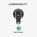 Hülle kompatibel mit Mini 3-Tasten Smart Key Autoschlüssel