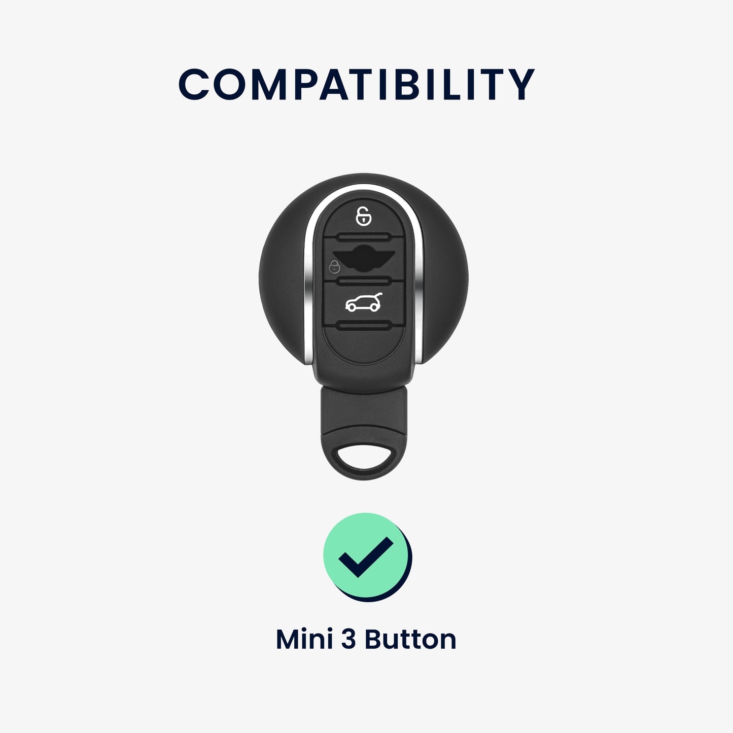 Hülle kompatibel mit Mini 3-Tasten Smart Key Autoschlüssel