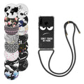 kwmobile Necklace Case kompatibel mit Huawei P30 Lite Hülle - Silikon Cover mit Handykette - Weiß Transparent Herz Brush Weiß  [dsg15]
