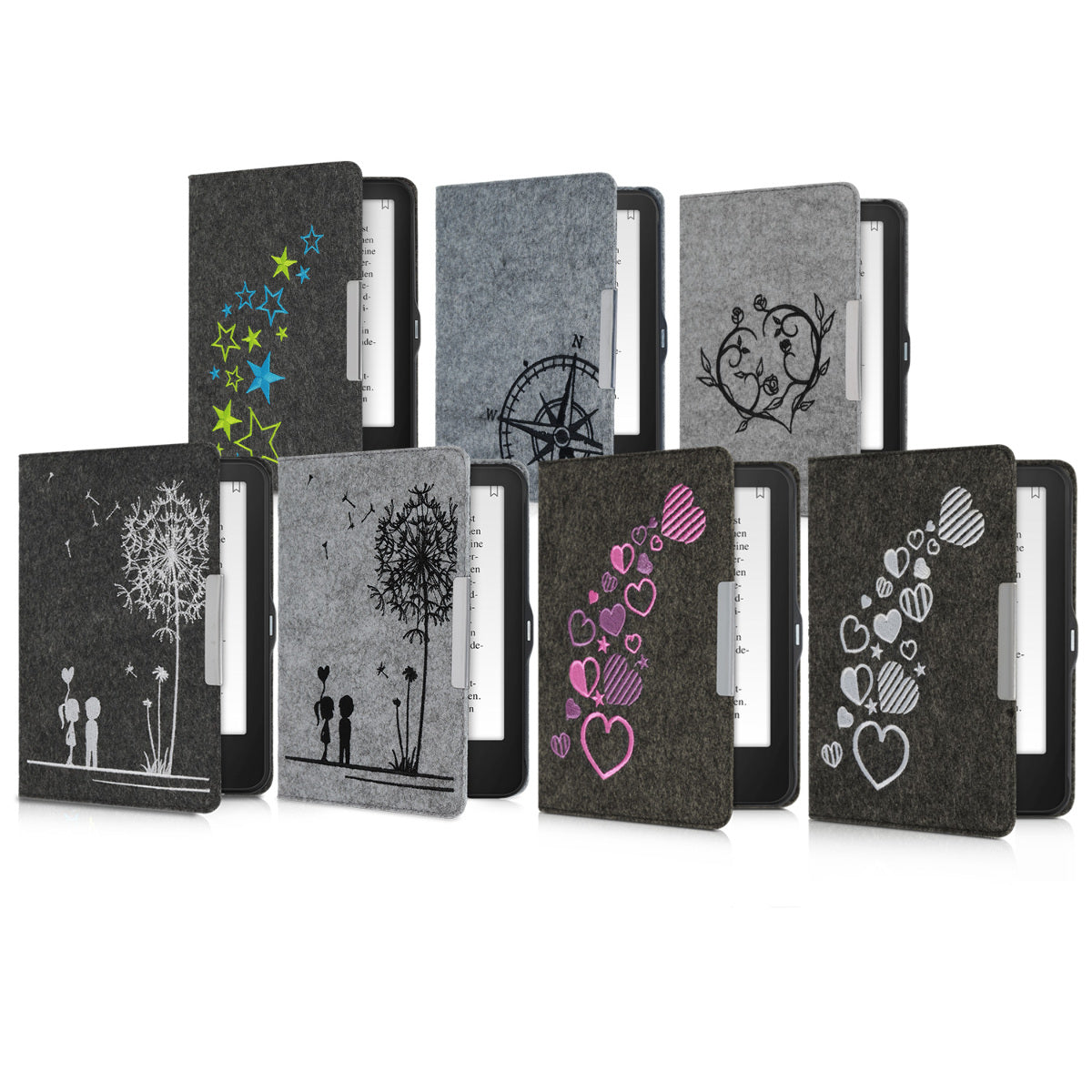 kwmobile Hülle kompatibel mit Tolino Vision 1 / 2 / 3 / 4 HD eReader Schutzhülle Cover Case