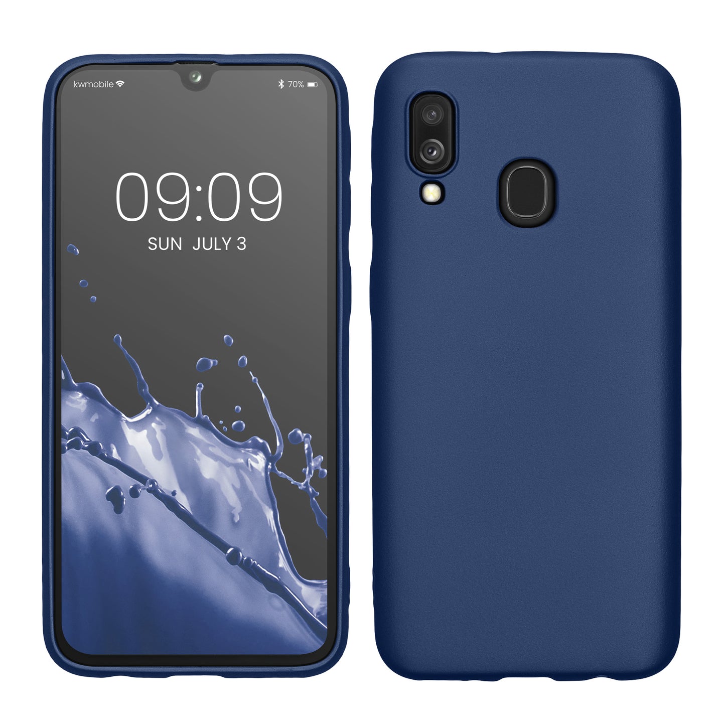 kwmobile Case kompatibel mit Samsung Galaxy A40 Hülle - Schutzhülle aus Silikon metallisch schimmernd - Handyhülle