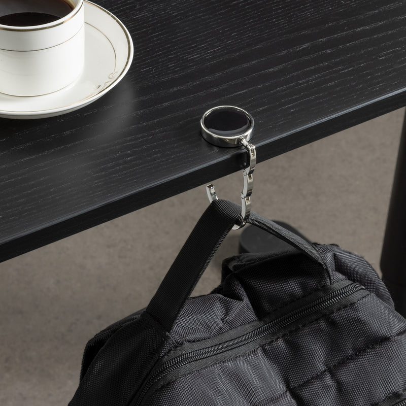 kwmobile Taschenhalter für Tisch - 2x Handtaschenhalter für Tisch - Taschenhaken faltbar - Taschen Aufhänger - Taschen Halter Haken - Tischhaken Set