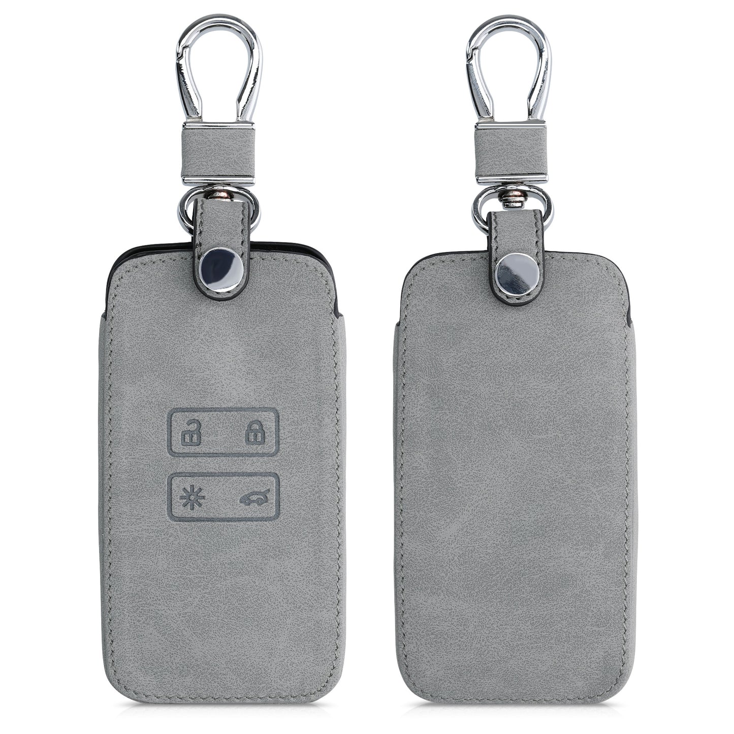 kwmobile Autoschlüssel Hülle kompatibel mit Renault 4-Tasten Smartkey (nur Keyless Go) Kunstleder Schutzhülle Cover