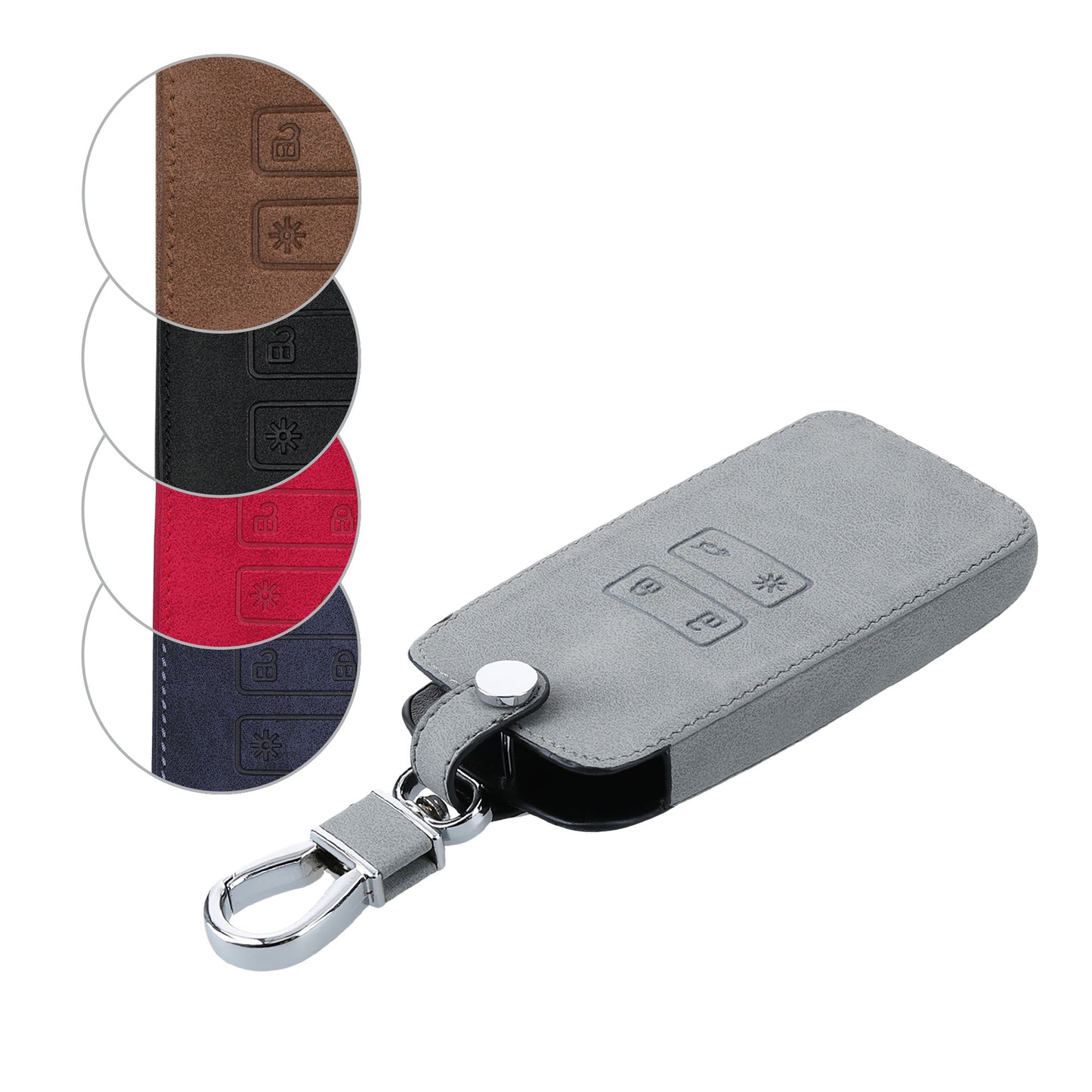 kwmobile Autoschlüssel Hülle kompatibel mit Renault 4-Tasten Smartkey (nur Keyless Go) Kunstleder Schutzhülle Cover