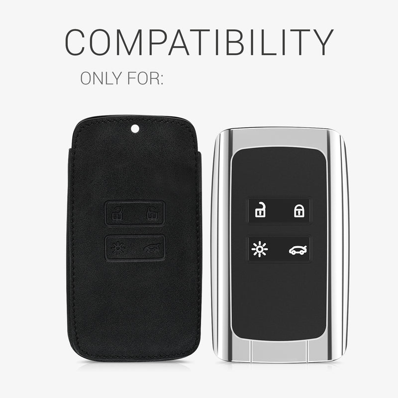 kwmobile Autoschlüssel Hülle kompatibel mit Renault 4-Tasten Smartkey (nur Keyless Go) Kunstleder Schutzhülle Cover