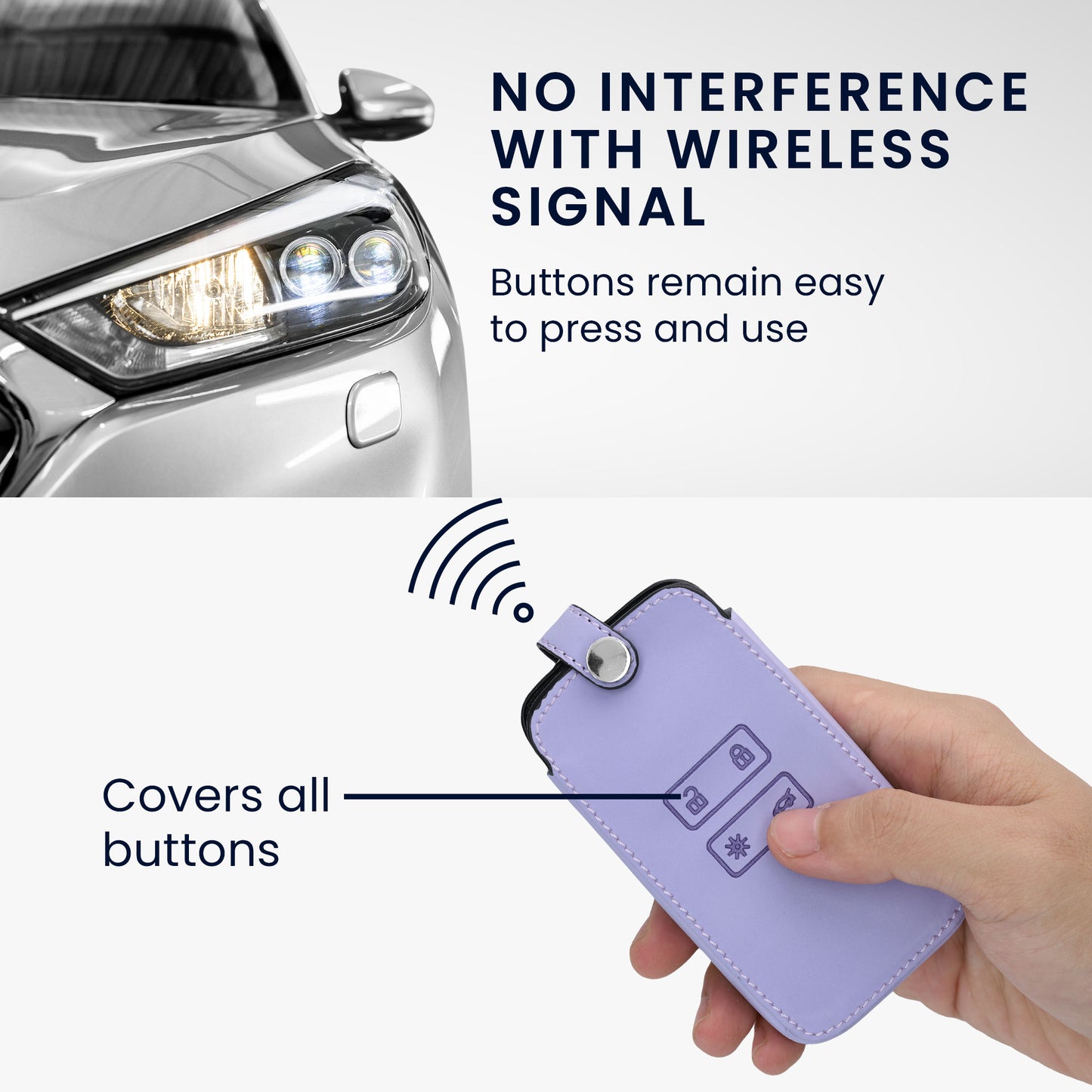 kwmobile Autoschlüssel Hülle kompatibel mit Renault 4-Tasten Smartkey Autoschlüssel (nur Keyless Go) - Kunstleder Schutzhülle Schlüsselhülle Cover