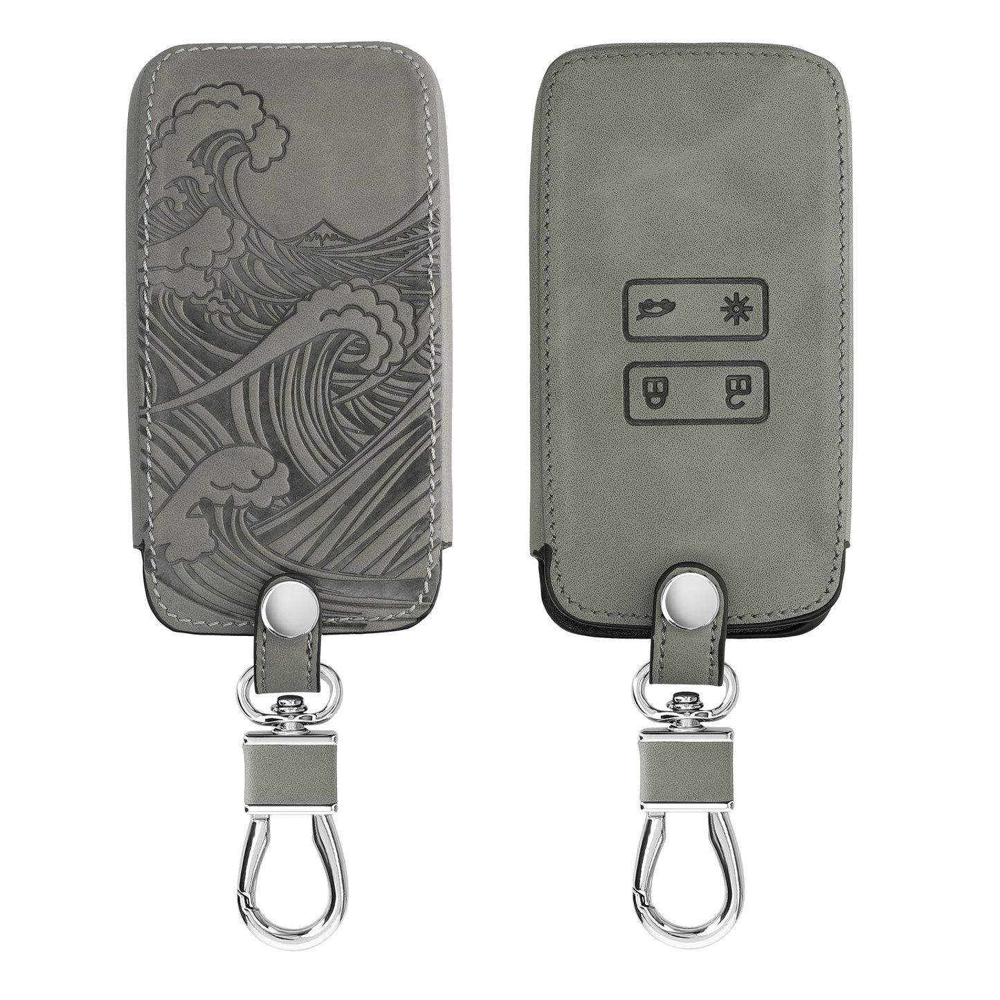 kwmobile Autoschlüssel Hülle kompatibel mit Renault 4-Tasten Smartkey Autoschlüssel (nur Keyless Go) Schutzhülle Cover