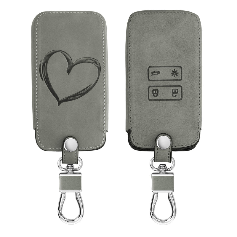 kwmobile Autoschlüssel Hülle kompatibel mit Renault 4-Tasten Smartkey Autoschlüssel (nur Keyless Go) Schutzhülle Cover