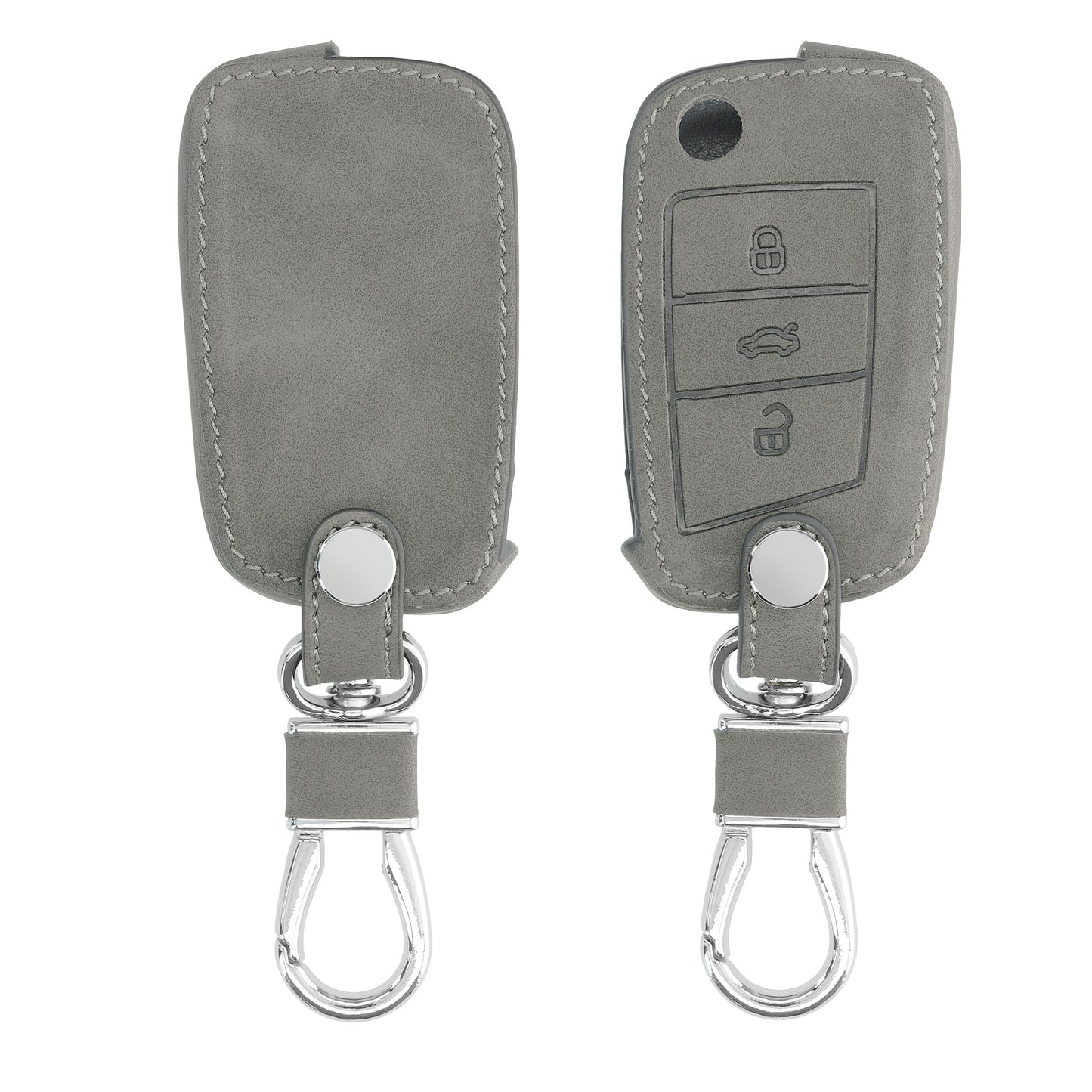 kwmobile Autoschlüssel Hülle kompatibel mit VW Golf 7 MK7 3-Tasten Autoschlüssel Kunstleder Schutzhülle Schlüsselhülle Cover