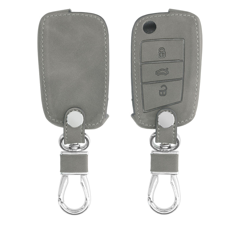 kwmobile Autoschlüssel Hülle kompatibel mit VW Golf 7 MK7 3-Tasten Autoschlüssel Kunstleder Schutzhülle Schlüsselhülle Cover