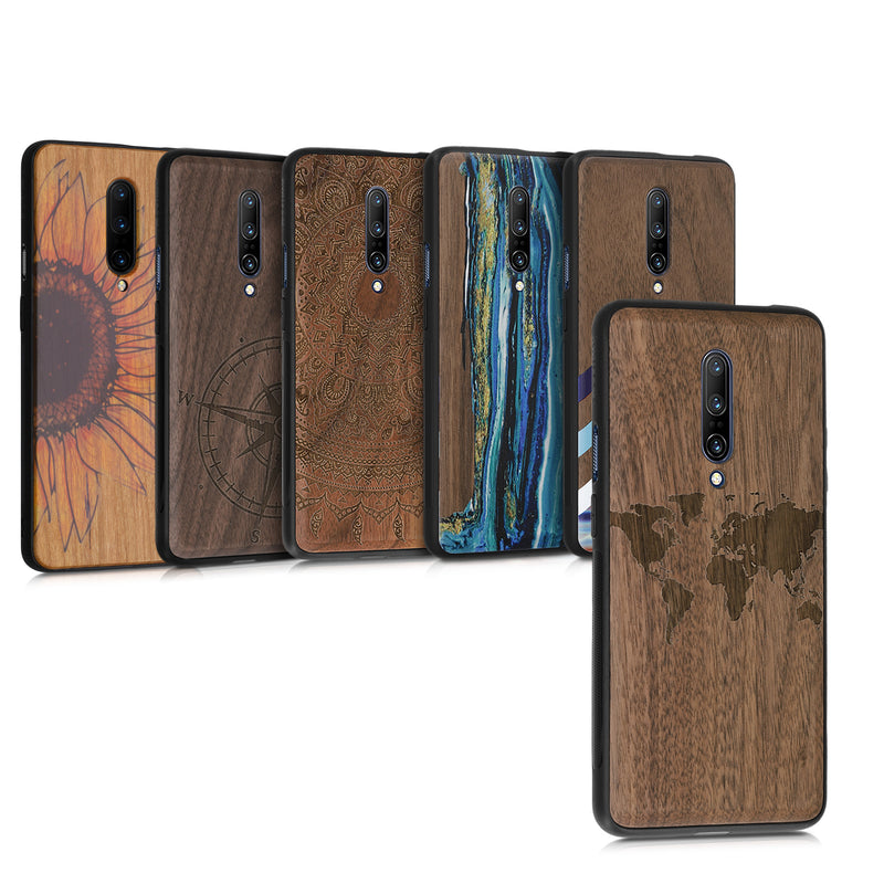 kwmobile Hülle kompatibel mit OnePlus 7 Pro Hülle - Handy Cover - TPU Handyhülle Kompass Vintage