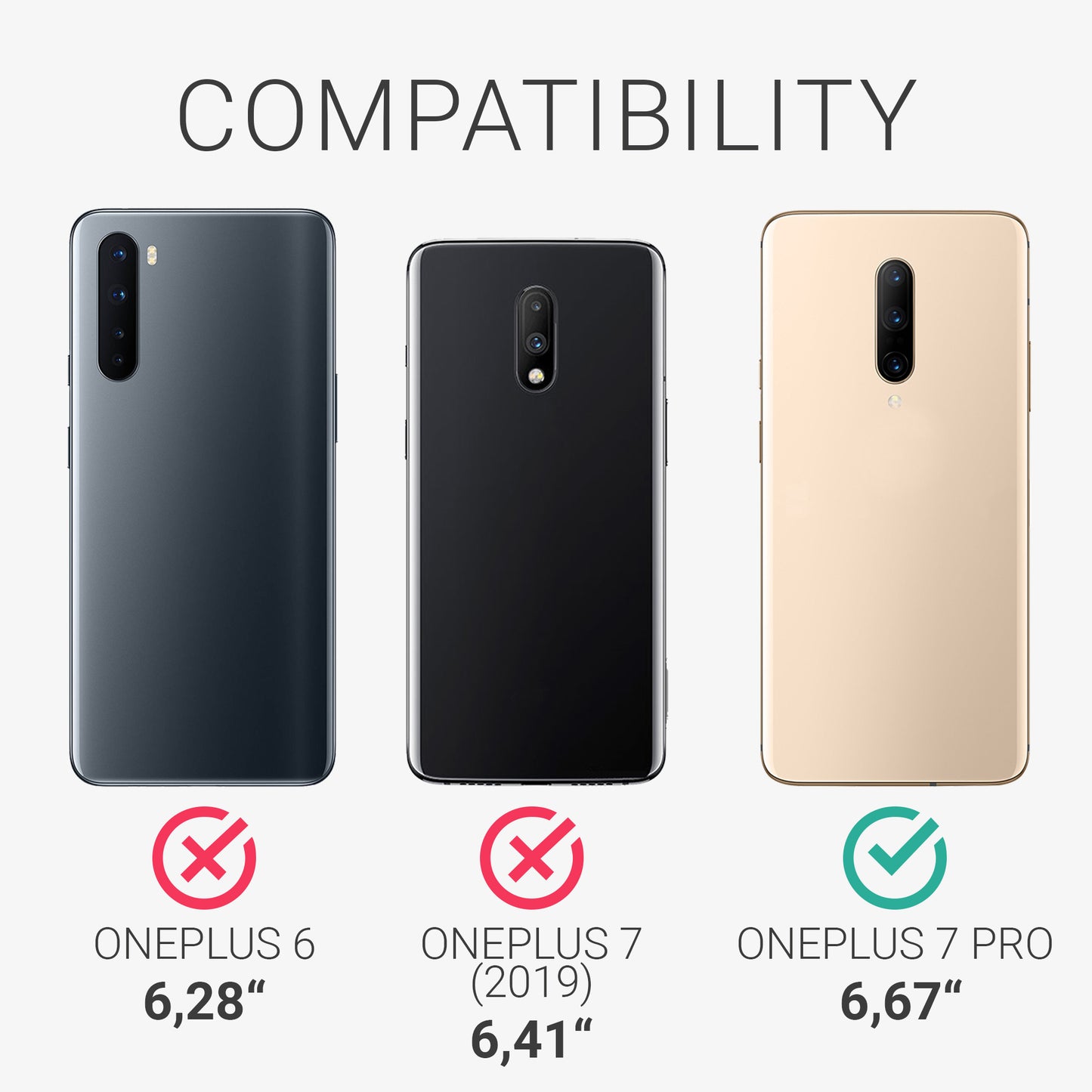 kwmobile Hülle kompatibel mit OnePlus 7 Pro Hülle - Handy Cover - TPU Handyhülle Kompass Vintage