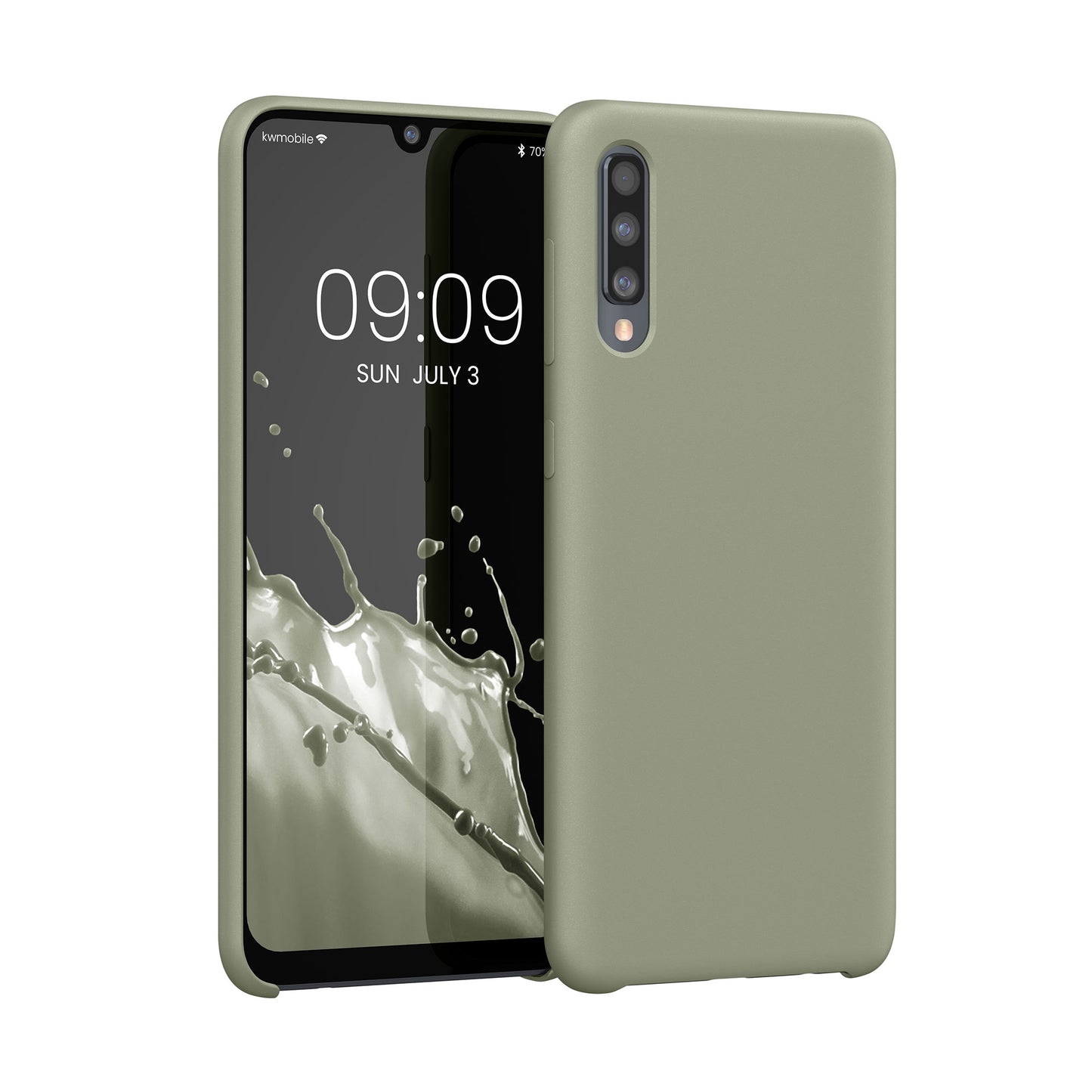 kwmobile Handyhülle für Samsung Galaxy A50 Hülle - Case Silikon - Kabelloses Laden - Schutzhülle Cover