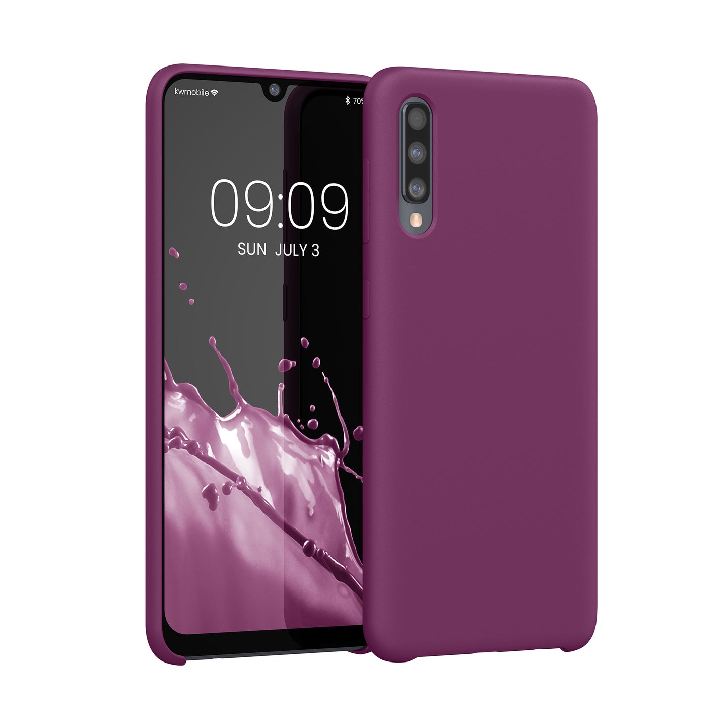 kwmobile Handyhülle für Samsung Galaxy A50 Hülle - Case Silikon - Kabelloses Laden - Schutzhülle Cover