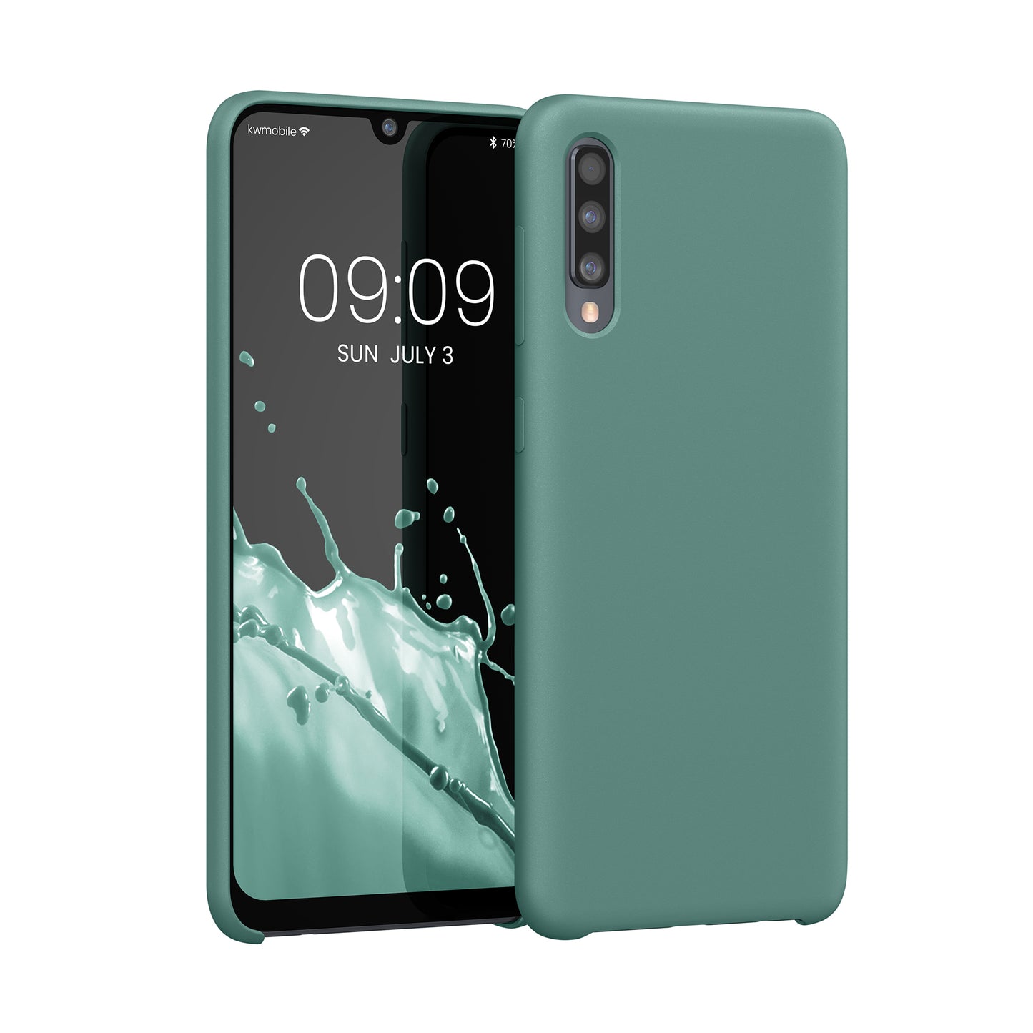 kwmobile Handyhülle für Samsung Galaxy A50 Hülle - Case Silikon - Kabelloses Laden - Schutzhülle Cover