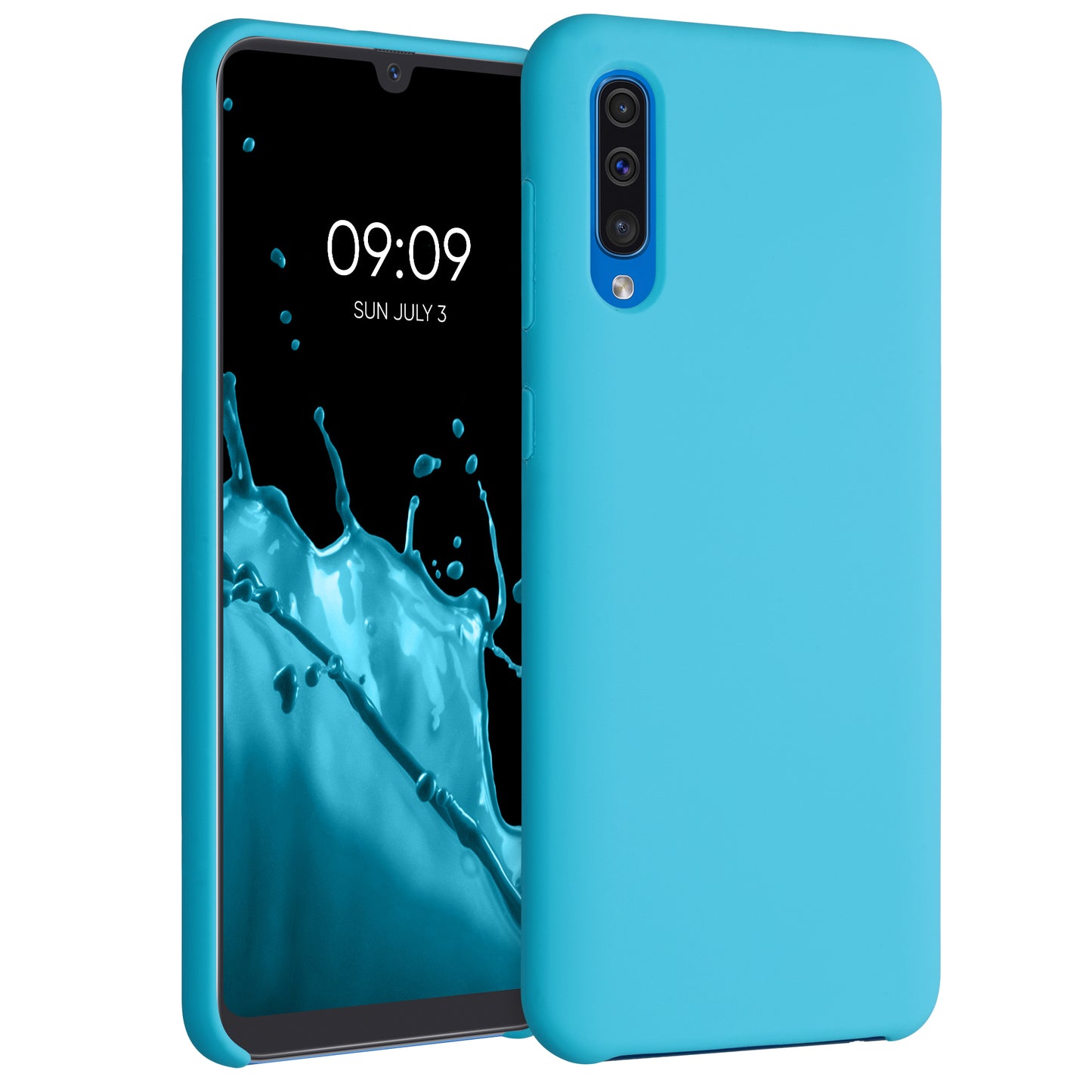 kwmobile Handyhülle für Samsung Galaxy A50 Hülle - Case Silikon - Kabelloses Laden - Schutzhülle Cover