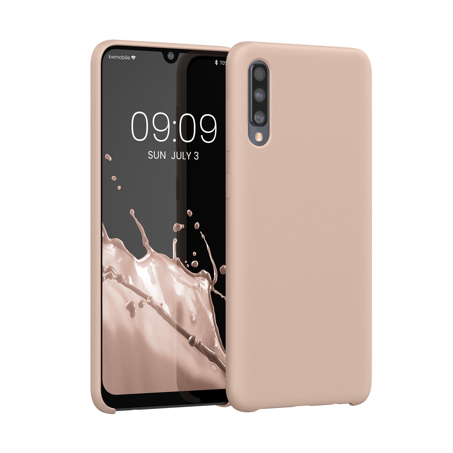 kwmobile Handyhülle für Samsung Galaxy A50 Hülle - Case Silikon - Kabelloses Laden - Schutzhülle Cover