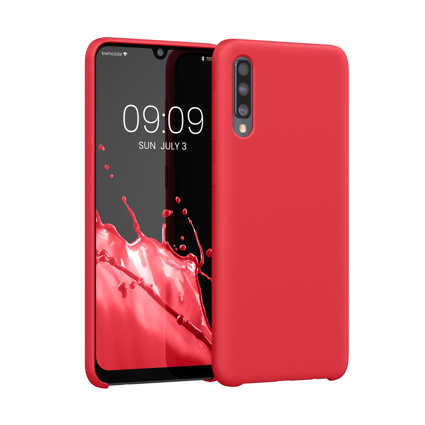 kwmobile Handyhülle für Samsung Galaxy A50 Hülle - Case Silikon - Kabelloses Laden - Schutzhülle Cover