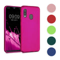 kwmobile Case kompatibel mit Samsung Galaxy A20e Hülle - Schutzhülle aus Silikon metallisch schimmernd - Handyhülle Metallic Grau Metallic Grau  