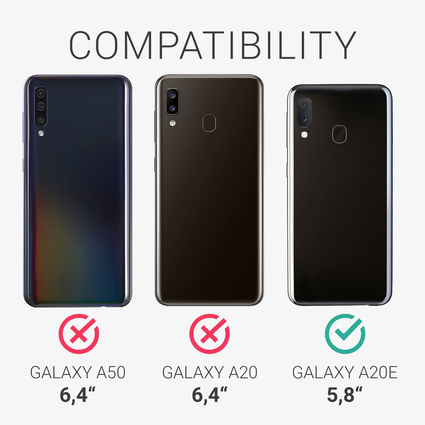 kwmobile Handyhülle für Samsung Galaxy A20e Hülle Silikon Case Schutzhülle Cover