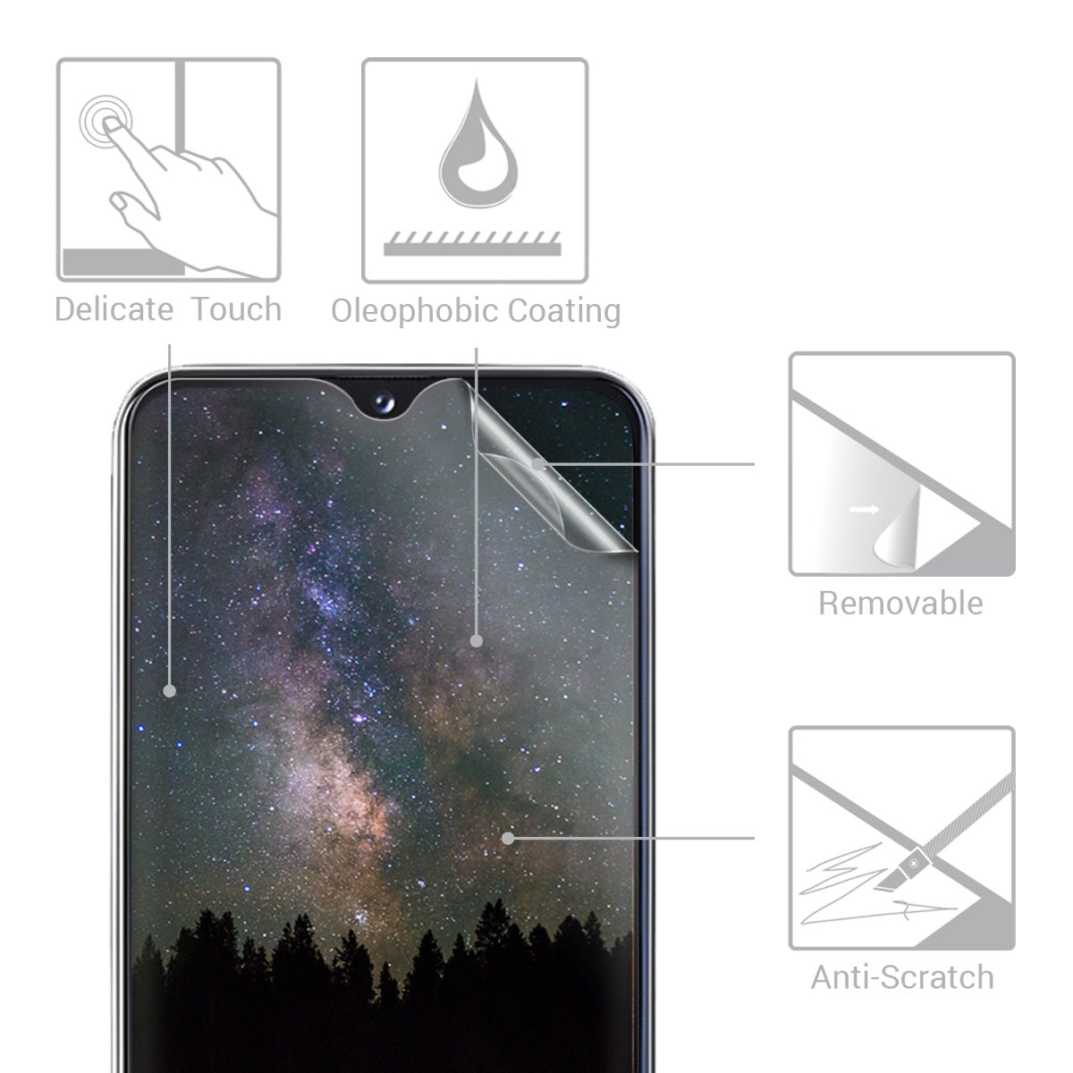 3x Folie kristallklar für Samsung Galaxy A20e