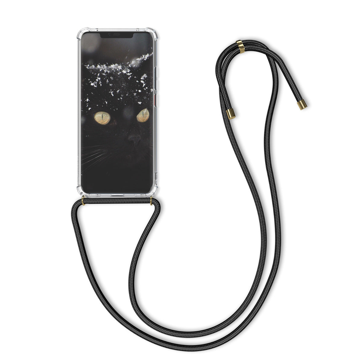 kwmobile Necklace Case kompatibel mit Huawei Mate 20 Pro Hülle Silikon Cover mit Handykette Band Handyhülle
