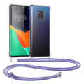 kwmobile Necklace Case kompatibel mit Huawei Mate 20 Pro Hülle - Silikon Cover mit Handykette - Band Handyhülle Transparent Transparent  