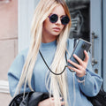 kwmobile Necklace Case kompatibel mit Huawei Mate 20 Pro Hülle Silikon Cover mit Handykette Band Handyhülle