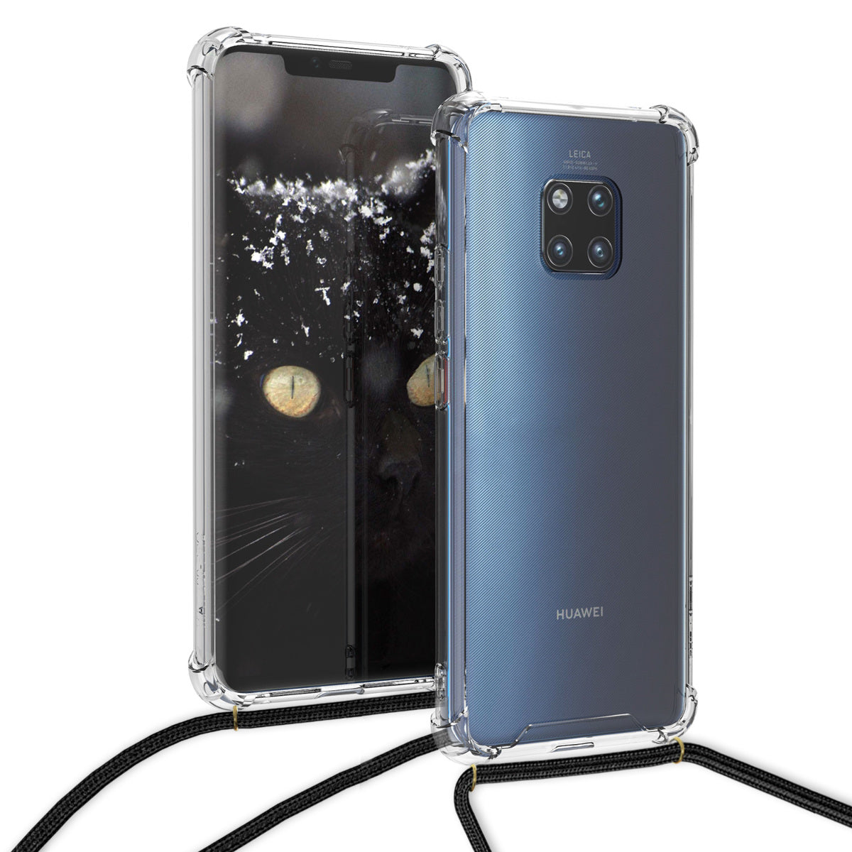 kwmobile Necklace Case kompatibel mit Huawei Mate 20 Pro Hülle Silikon Cover mit Handykette Band Handyhülle