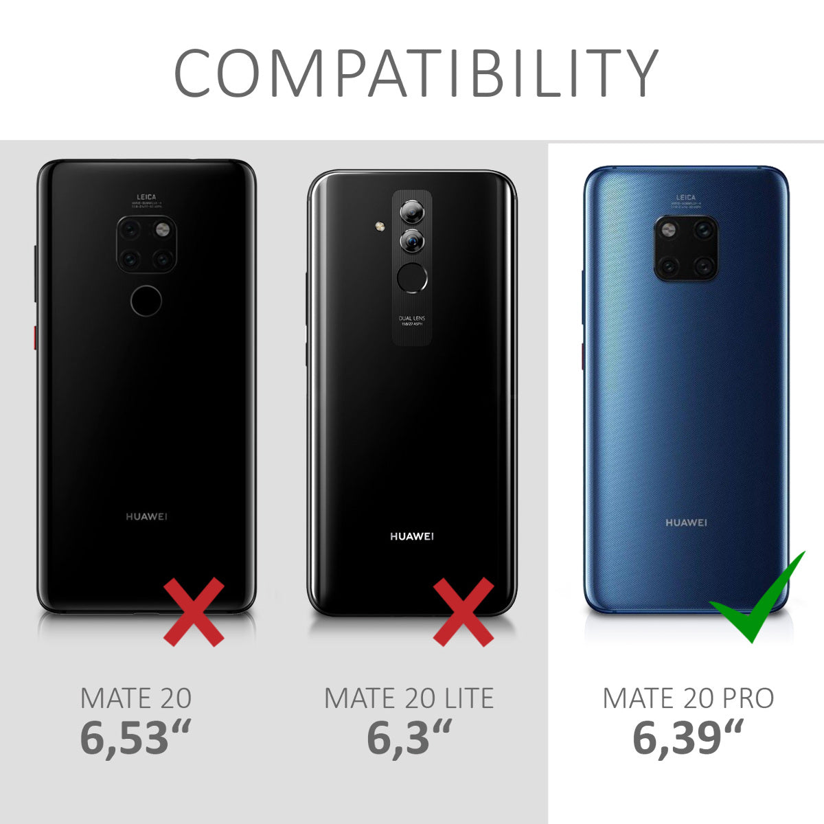 kwmobile Necklace Case kompatibel mit Huawei Mate 20 Pro Hülle Silikon Cover mit Handykette Band Handyhülle
