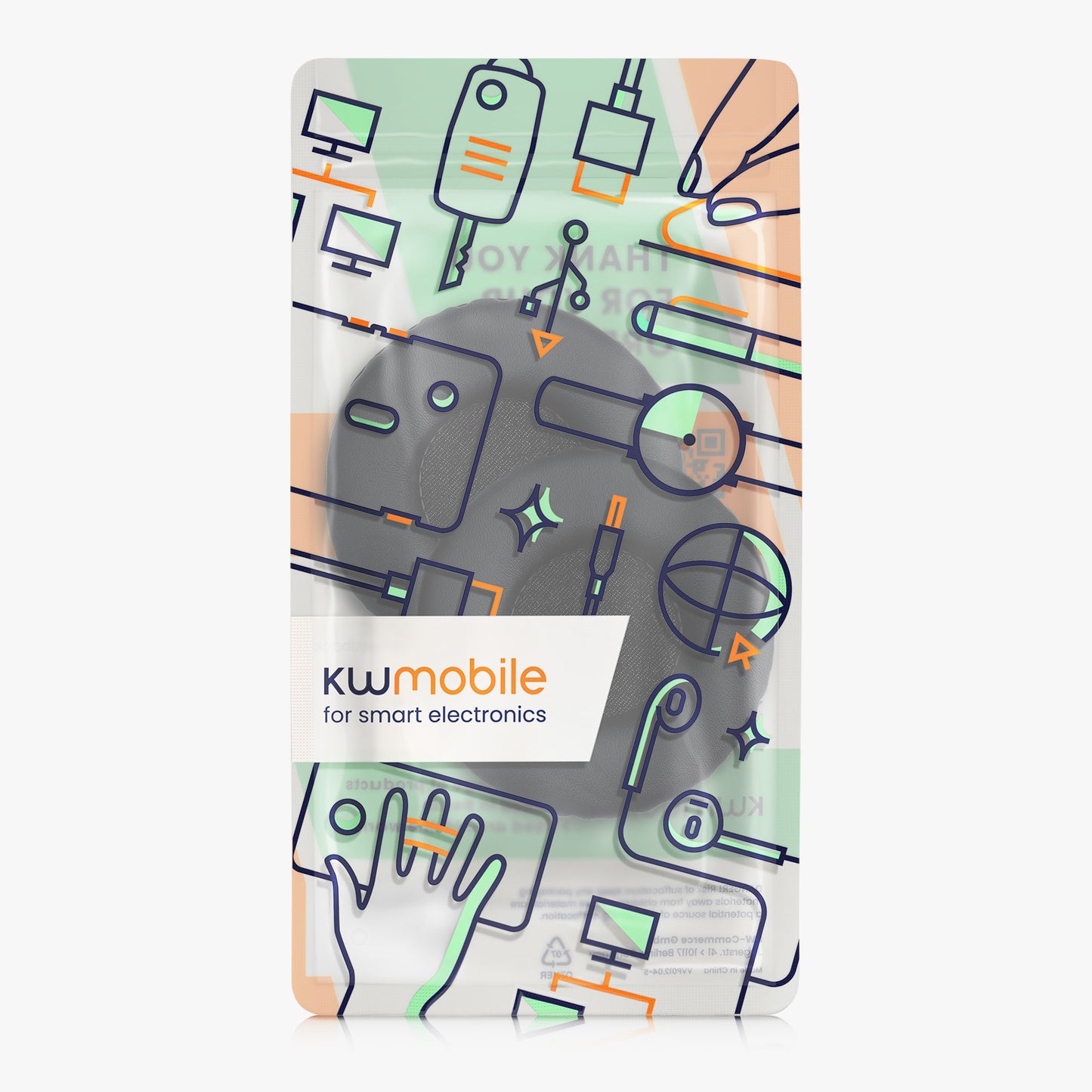 kwmobile Ohr Polster für Skullcandy Hesh 2.0 - Ersatz Ohrpolster - Kopfhörer Ersatzteile - Kopfhörer Ersatzpolster für Over Ear Headphones