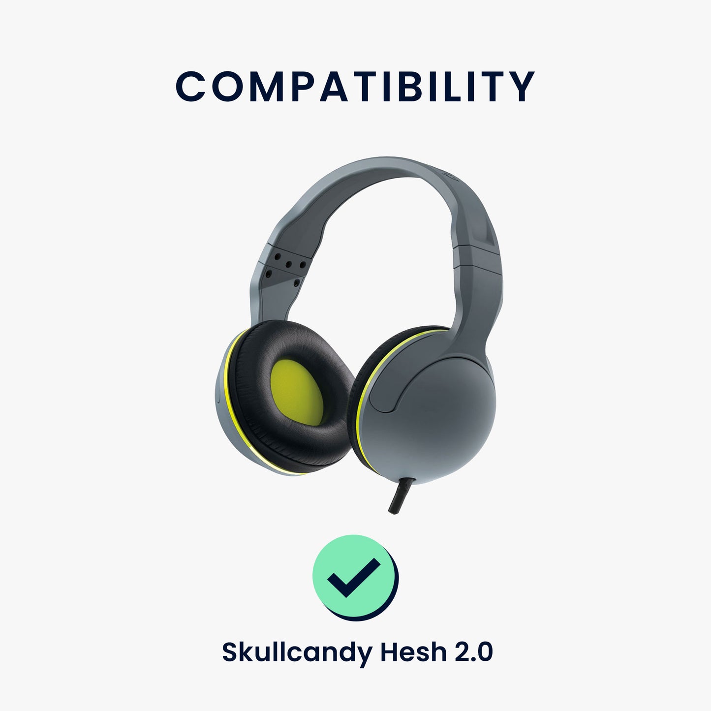 kwmobile Ohr Polster für Skullcandy Hesh 2.0 - Ersatz Ohrpolster - Kopfhörer Ersatzteile - Kopfhörer Ersatzpolster für Over Ear Headphones