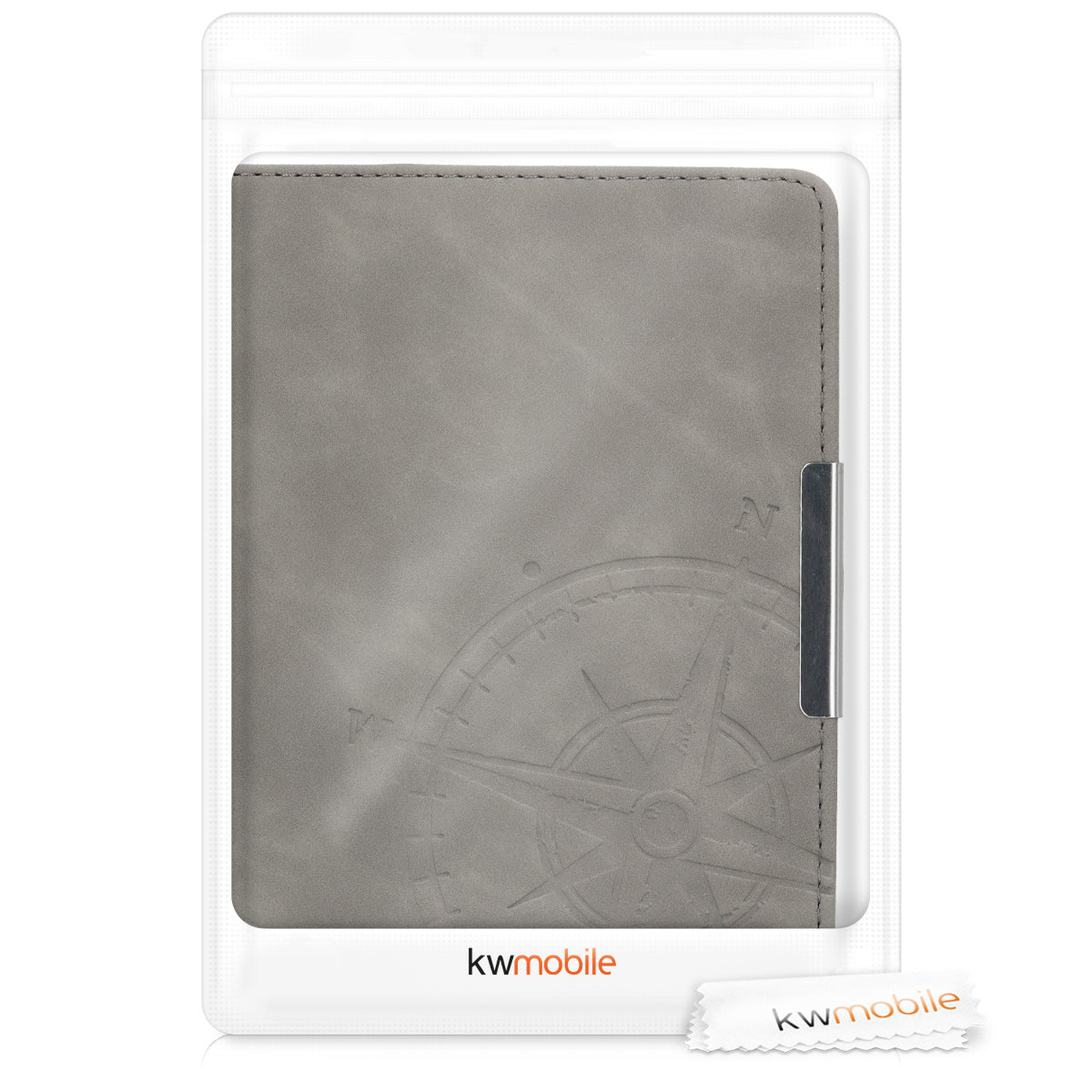 kwmobile Schutzhülle für Tolino Vision 1 / 2 / 3 / 4 HD Hülle - eReader Case aus Kunstleder mit Auto Sleep Funktion - Kompass Vintage