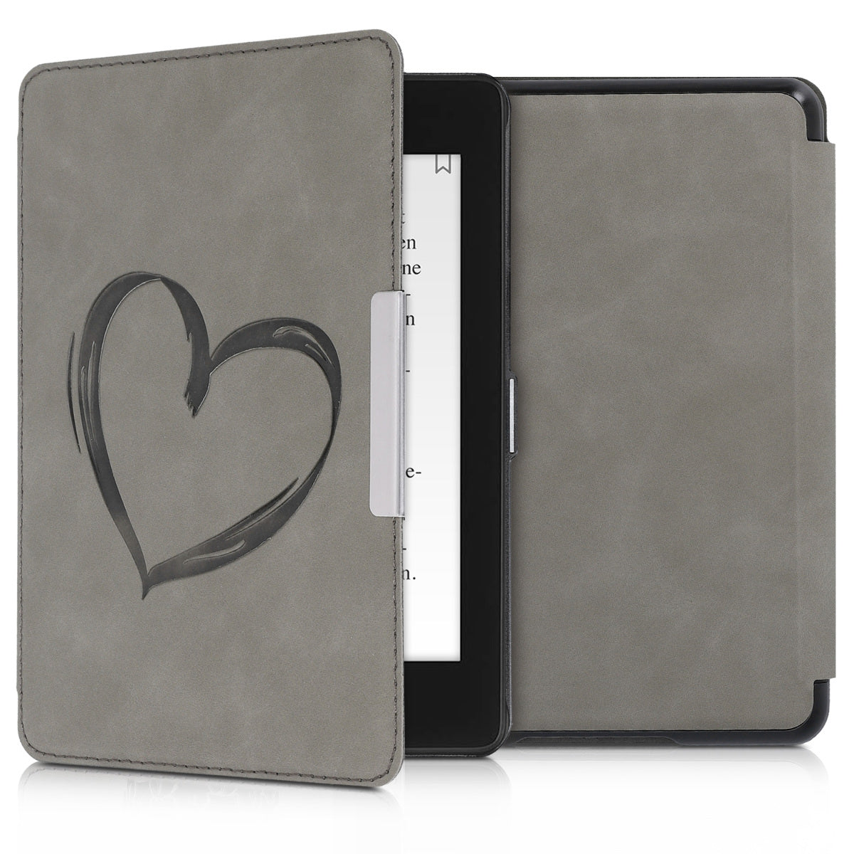 kwmobile Schutzhülle für Amazon Kindle Paperwhite (10. Gen - 2018) Hülle - eReader Case aus Kunstleder mit Auto Sleep Funktion - Pusteblume Love