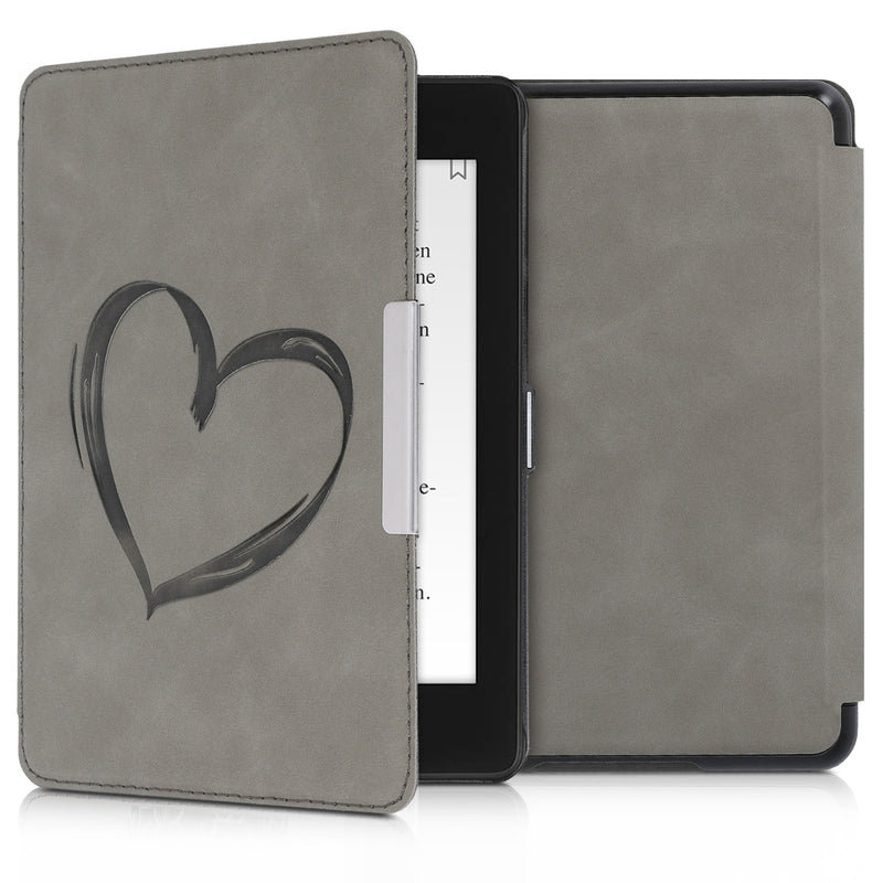 kwmobile Schutzhülle für Amazon Kindle Paperwhite (10. Gen - 2018) Hülle - eReader Case aus Kunstleder mit Auto Sleep Funktion - Pusteblume Love