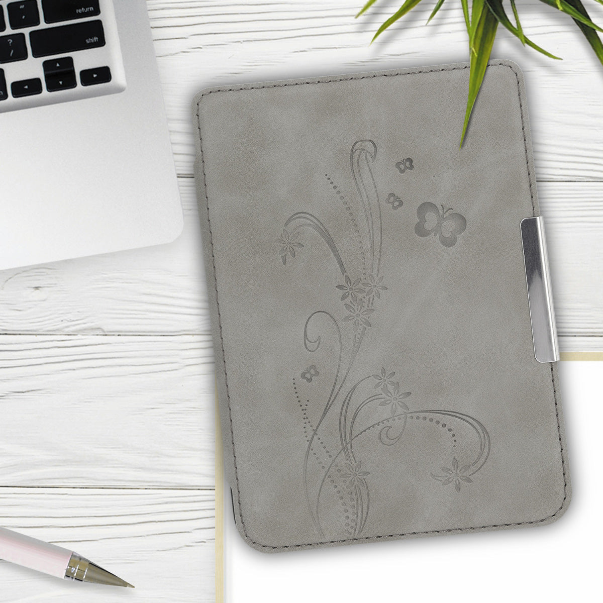 kwmobile Schutzhülle für Amazon Kindle Paperwhite (10. Gen - 2018) Hülle - eReader Case aus Kunstleder mit Auto Sleep Funktion - Pusteblume Love