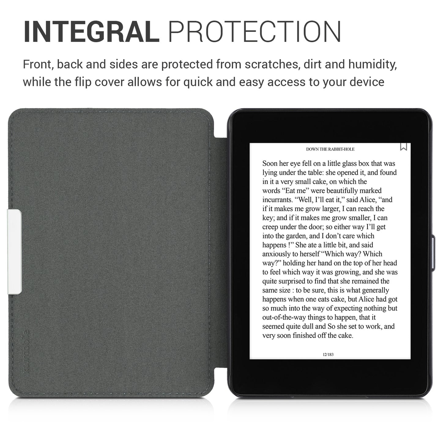 kwmobile Schutzhülle für Amazon Kindle Paperwhite (10. Gen - 2018) Hülle - eReader Case aus Kunstleder mit Auto Sleep Funktion - Pusteblume Love