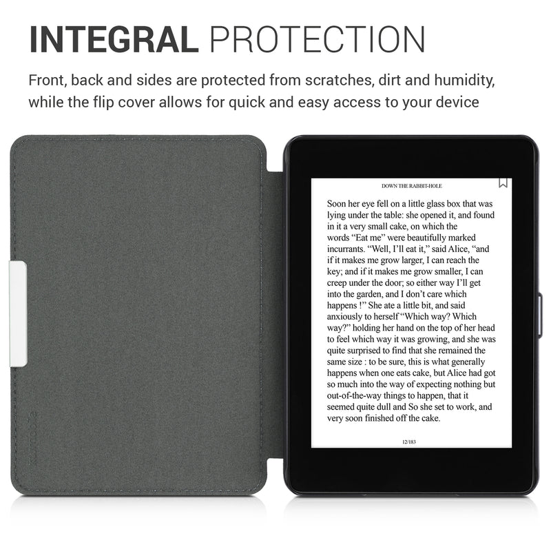 kwmobile Schutzhülle für Amazon Kindle Paperwhite (10. Gen - 2018) Hülle - eReader Case aus Kunstleder mit Auto Sleep Funktion - Pusteblume Love