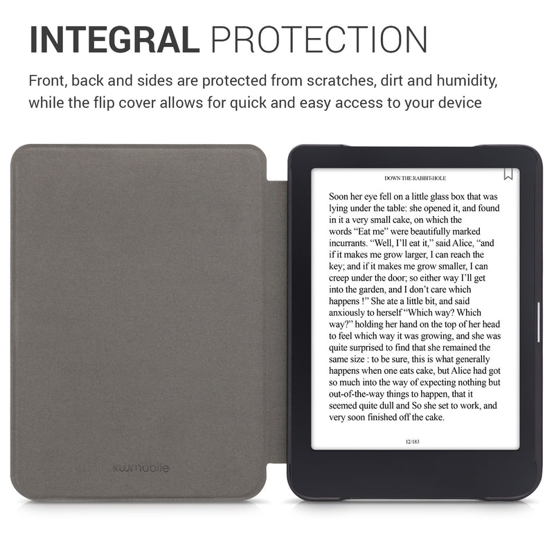 kwmobile Schutzhülle für Tolino Shine 3 Hülle - eReader Case aus Kunstleder mit Auto Sleep Funktion