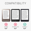 kwmobile Schutzhülle für Tolino Shine 3 Hülle - eReader Case aus Kunstleder mit Auto Sleep Funktion
